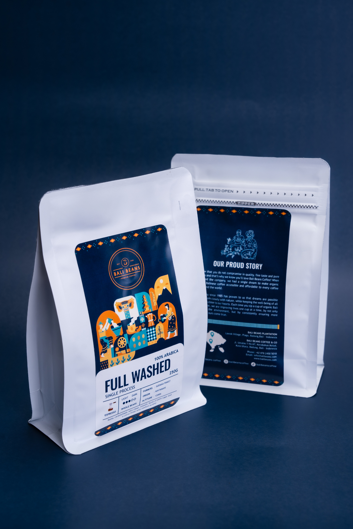 Sudana Family Microlot – Kopi Bali Panggang Organik 250Gr Proses Cuci Penuh